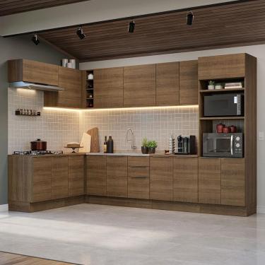 Imagem de Armário De Cozinha Completa De Canto 499cm Rustic Stella Madesa 01 Rustic