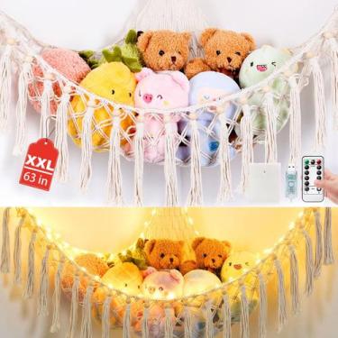 Imagem de Rede de bichos de pelúcia Krislait XXL 160 cm com 88 LEDs USB