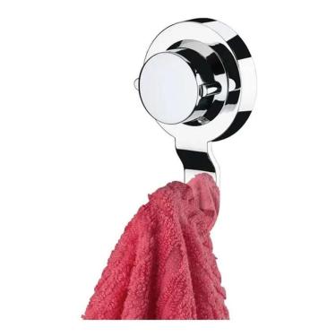 Imagem de 2X Porta Toalha De Rosto Com Ventosa Banheiro Lavabo Cromado