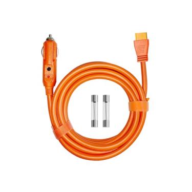 Imagem de Naubluvo Cabo de carregamento de carro 3M (3 pés) 12 V/24 V para conector XT60, carregador de isqueiro de 14 AWG, compatível com Anker SOLIX C300/C1000/F2000, EcoFlow Delta 2, estação de energia