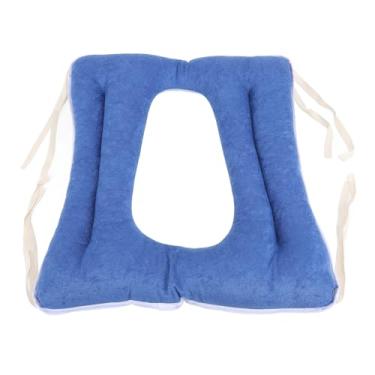 Imagem de Almofada de assento sanitário de ajuste universal, macia e confortável, capa de assento de vaso sanitário acolchoada com alças seguras para cadeiras de cabeceira de idosos,