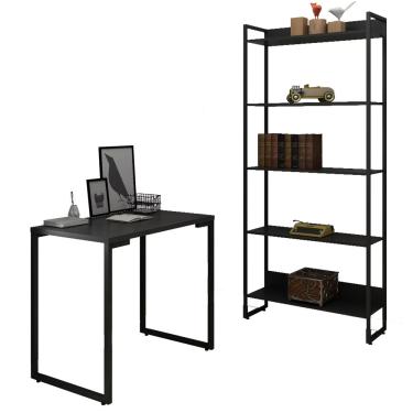 Imagem de KIT ESTANTE MULTIUSO PORTO E MESA PARA C