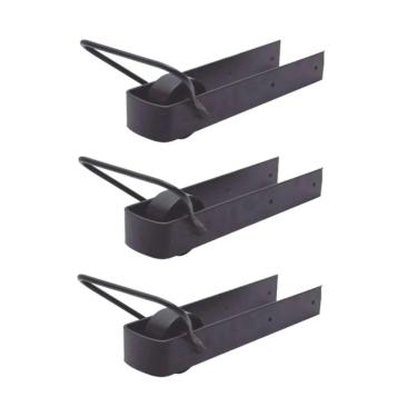 Imagem de Kit 3 Pares De Trinco Correr Porteira Com Rodinha 350X70Mm