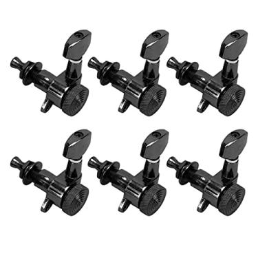 Imagem de RiToEasysports Afinadores de Travamento para Guitarra, Selados, Cabeças de Máquina, Acessório de Música para Tocadores de Guitarra (Conjunto de seis botões esquerdos)