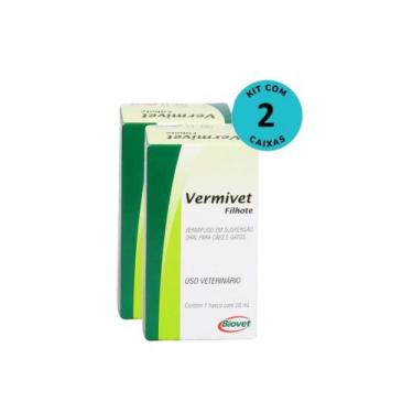 Imagem de Kit Vermivet Filhotes Biovet 20ml Com 2 unidades