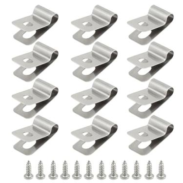 Imagem de Rierdge 200 grampos de arame para cerca, clipes de fio de aço inoxidável para prender fios soldados em vinil, madeira, postes de cerca de metal