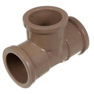 Imagem de Tê Soldável em PVC para Água Fria, Sistema de Conexão Soldável, Diâmetros 20-50mm, Pressão até 750 kPa, para Instalações Residenciais e Comerciais (50un - 25mm)