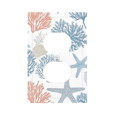 Imagem de JDAKHD Cobertura decorativa de mármore granito cordilheira vale, natureza, sol, 1 gangue, placa de parede decorativa, frente e verso, luz azul, placa elétrica para banheiro, quarto