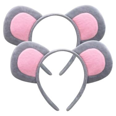 Imagem de Bandanas elegantes para orelhas de rato para adultos, 2 peças, faixas de cabelo confortáveis para festas, festivais e eventos