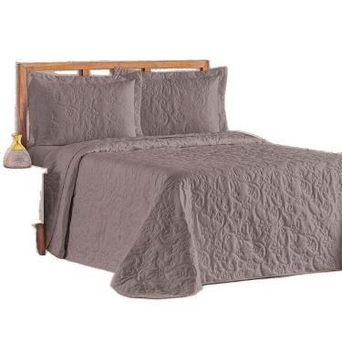 Imagem de Cobre Leito Colcha Queen Mobili 03 Peças - Lavanda - 100% Poliéster