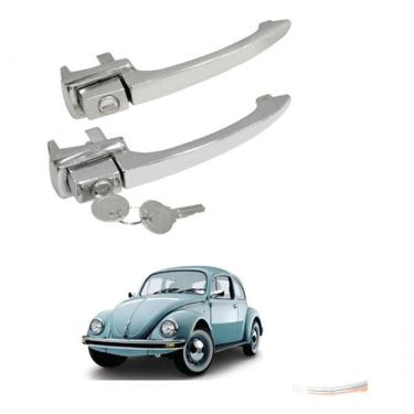 Imagem de Par Maçaneta Externa Cromada C/ Chave Fusca 59 A 77 2 Portas - Un / 2 [f103]