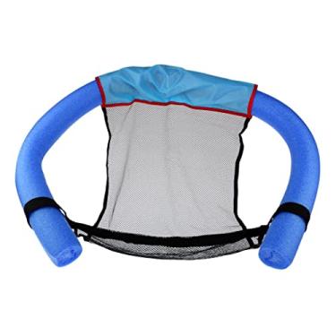 Imagem de Cadeira de macarrão de piscina, incrível bastão de flutuabilidade para brinquedo de natação, relaxamento na piscina/lago, malha + PEBD, rolamento máximo de 50 kg - azul, 6,5 x 150 cm