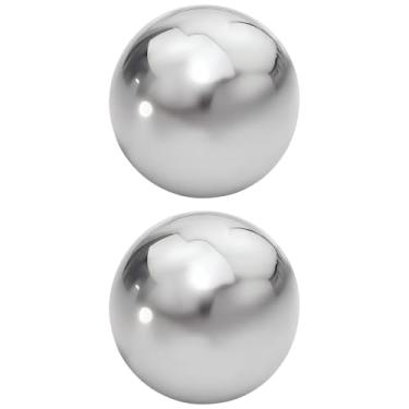 Imagem de Bolas de exercício manual de aço sólido 40 mm/4.0 cm, para mãos idosas, fortalecimento das mãos e pulso, espelho liso polido