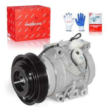 Imagem de PHOBOOS Compressor A/C com embreagem compatível com Toyota Camry 2002-2006, Solara 2004-2008, Highlander, Avalon e Lexus RX300/RX330/ES300/ES330, resfriamento rápido, baixo ruído, fácil instalação