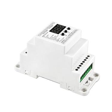 Imagem de KKSFBNKSK DMX512 Decodificador 5 Canais Instalação Trilho DIN DMX512/1990 Controlador de Dimmer de Sinal LED Fita ou Fita Controle de Brilho (BC833-DIN-3CH-8A)