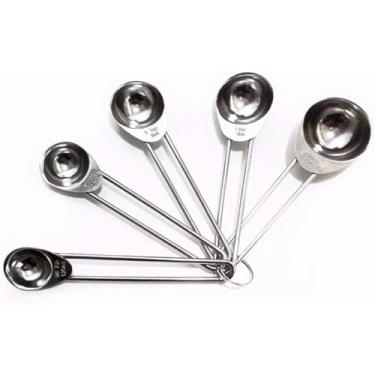Imagem de Conjunto de Colheres Medidoras em Aço Inoxidável, 4 Peças, Utensílios de Cozinha para Medição Precisa