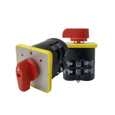 Imagem de Interruptor de came LW5-16A, 3 posições, dupla potência, seletor de comutação, controle de motor, duas cargas diferentes (16A 4P)