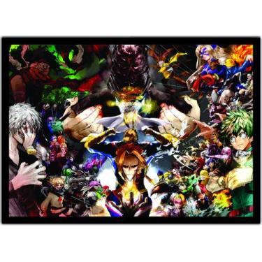 Imagem de Quadro Anime Boku No Hero Academia Desenho Com Moldura G06 - Vital Qua