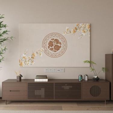 Imagem de Capa de TV elástica com tudo incluído, protetor de tela de TV colorido à prova de poeira, protetor de móveis domésticos e eletrodomésticos, para sistemas de cinema em família, tipo 03||70-75 polegadas