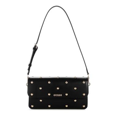 Imagem de GUESS Bolsa de ombro com aba Sadie, preta
