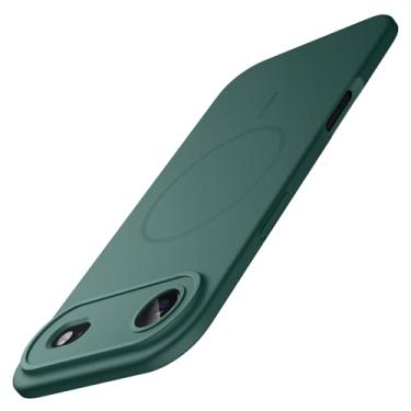 Imagem de JETech Capa Magnética de Silicone para iPhone 17 Air, Compatível com MagSafe, Toque Macio e Sedoso, Case com Absorção de Choque, Proteção para Lente da Câmera (Verde Meia-Noite)