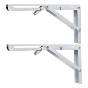 Imagem de Mão Francesa Retrátil 40cm – Suporte Dobrável Reforçado para Prateleiras, Bancadas e Mesa Retrátil