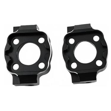 Imagem de Aluminum Spindle Carrier Set for Losi 1/18 Mini LMT 4X4 Brushed Monster Truck LOS01026 — Replacement for LOS214041 Front Spindle Carrier Upgrade Parts (Black)