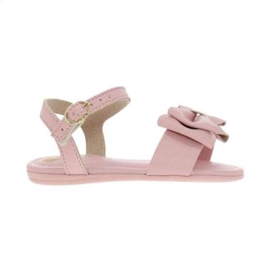 Imagem de Sandália Infantil Rasteira Molekinha Laço Rosa, Rosa, 22