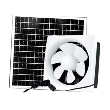 Imagem de Bothyi Kit de ventilador de painel solar para montagem em parede, ventilação fácil de instalar, ventilação de resfriamento, exaustor solar para estufa, casa, 6inch Fan 17w Solar