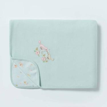 Imagem de Manta de Suedine Hug Lovely Day Rosa Antigo Verde