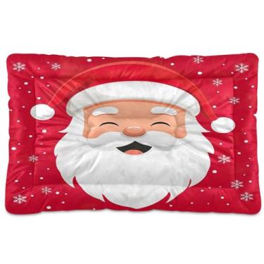 Imagem de SEHANY Cama de Natal para cães de Papai Noel, cama de gato com fundo antiderrapante, cama de canil, colchão macio para animais de estimação, lavável para cães pequenos, médios e grandes, gatos, 91 x