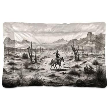 Imagem de SEHANY Cama de cowboy do deserto ocidental para cães e gatos com fundo antiderrapante, caixa de canil, colchão macio para animais de estimação, lavável para cães pequenos, médios e grandes, gatos, 91