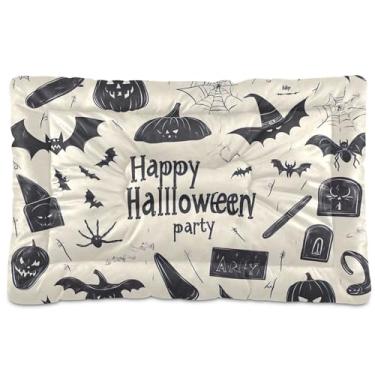 Imagem de SEHANY Cama de Halloween com abóboras amarelas para cães, gatos, outono/inverno, caixote grosso, macio, para animais de estimação, antiderrapante, lavável, para cães pequenos, médios e grandes, gatos