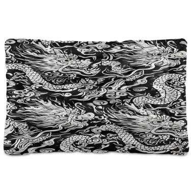 Imagem de SEHANY Cama de dragão vintage para cães e gatos com fundo antiderrapante, cama de canil, colchão macio para animais de estimação, lavável, almofada para cães pequenos, médios e grandes, gatos, 61 x 45