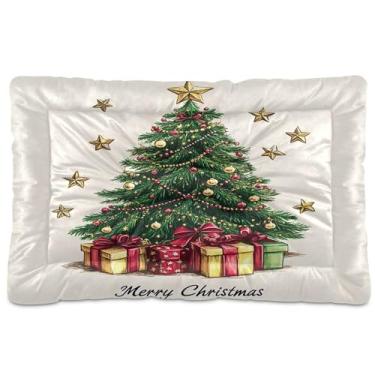 Imagem de SEHANY Cama de árvore de Natal para cães e gatos com fundo antiderrapante, caixa de canil, colchão macio para animais de estimação, lavável para cães pequenos, médios e grandes, gatos, 91 x 61 cm