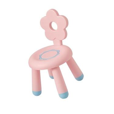 Imagem de Zyyini Cadeira de Atividades Infantil de Plástico Portátil - Design Interessante de Flores, Assento Largo para Crianças Sentadas, Adequado para Piquenique, Material PP (Tipo 2)