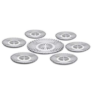 Imagem de Conjunto de Pratos de Vidro Diamond 7 Peças, Transparente, VDR7572, Euro Home