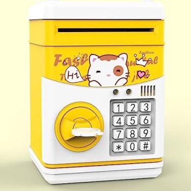 Imagem de Generic Presente Bonito do Brinquedo do Cofrinho das Crianças, Banco de Poupança de Dinheiro de Grande Capacidade Com Música e Narrativa, Material Plástico Durável (Amarelo)