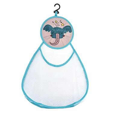 Imagem de Cuofyunl banheiro crianças brinquedos saco de armazenamento bonito dos desenhos animados padrão malha banho arrumado armazenamento net titular cesta saco (Elefanta)