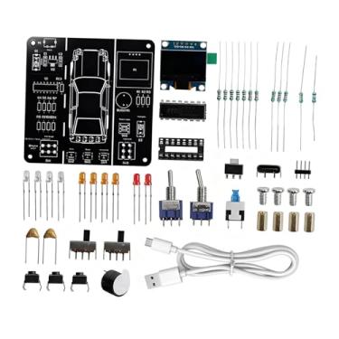 Imagem de MERIGLARE Kit de simulador de carro eletrônico faça você mesmo, leve, para aprendizado de direção, projeto de soldagem, projeto eletrônico para o ensino médio.