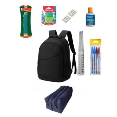 Imagem de Kit Material Escolar Completo Universitário Ensino Médio Masculino Menino