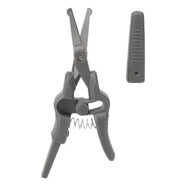 Imagem de Conjunto de tesouras de cabelo e sobrancelha de aço inoxidável, ferramentas de corte de precisão para cuidados pessoais diários prata