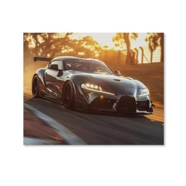 Imagem de HouLaiZhe Speed ​​jdm Car Sup Sports Drift Cool Posters Canvas Wall Estética Decoração de parede Impressão de parede Sala de Galeria Decoração de parede para quarto, sala de estar, escritório, 08 x 10