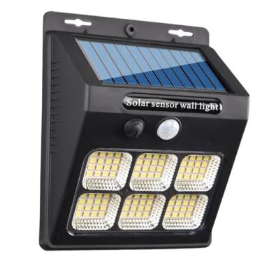 Imagem de Arandela Solar com Sensor de Movimento, 6 LEDs COB Super Brilhantes, Iluminação Externa Automática para Parede, Portão, Jardim, Garagem e Corredores, Resistente à Chuva e Livre de Fiação