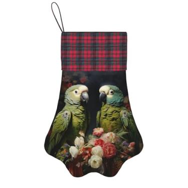 Imagem de SKKNT Meias de Natal para casais papagaios, estampa de azeitona, animais de estimação, decoração de Natal, cães, gatos, árvores, doces, presente, conveniente