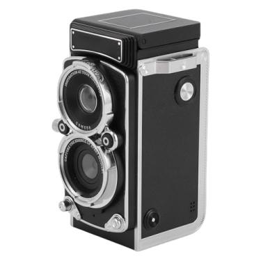 Imagem de Cosiki Câmera Digital retrô, Câmera de Bolso Portátil HD de 12MP 1080P Com Estilo Reflexo de Lente Dupla, para Viagens Diárias, Vlog, Fotografia, Presente de Decoração