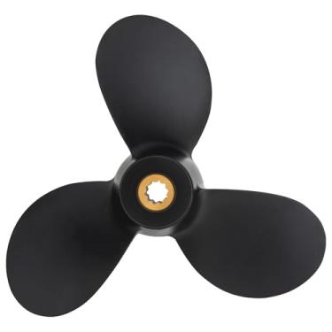 Imagem de VQPROPs Hélice externa de barco de alumínio de atualização OEM 7 1/2x 7 para motores Suzuki DF5 DF4 DF6 10 estrias dente peças nº 58110-91JN0-019, RH