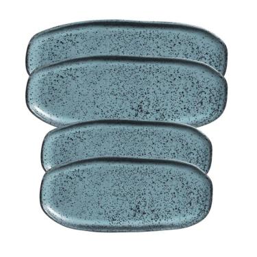 Imagem de Conjunto Com 04 Travessas Oval Rasa Orgânico Night Sky Porto Brasil