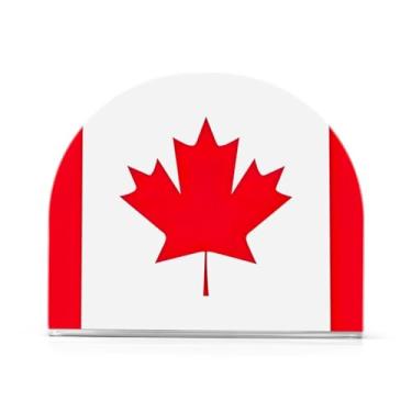 Imagem de Porta-guardanapos de coquetel de acrílico com bandeira do Canadá, suporte de guardanapo para festa, suporte de guardanapo de bar para guardanapos de coquetel de papel de jantar