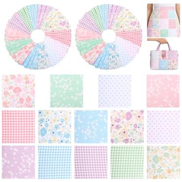 Imagem de Pacote de berloques de 126 peças para acolchoamento, 12,7 cm, tecido 100% algodão, quadrado, pré-cortado, acolchoado, patchwork, floral, para costura, faça você mesmo, projeto de artesanato, cobertor